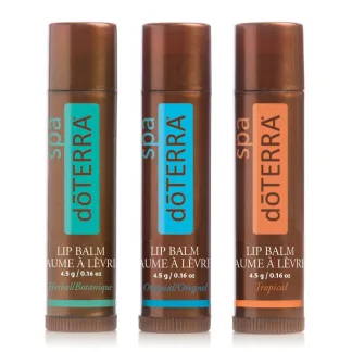 doTERRA Lip Balm Herbal, Original, Tropical 3 pack